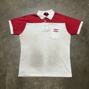 Vintage 80s Winston Cup Series White/Red Nascar Polo